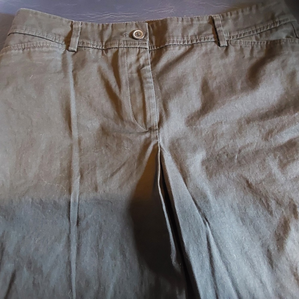 Talbots Womens Shorts Size 10 Black Stretch Bermuda Chino Pocket Casual Outdoors